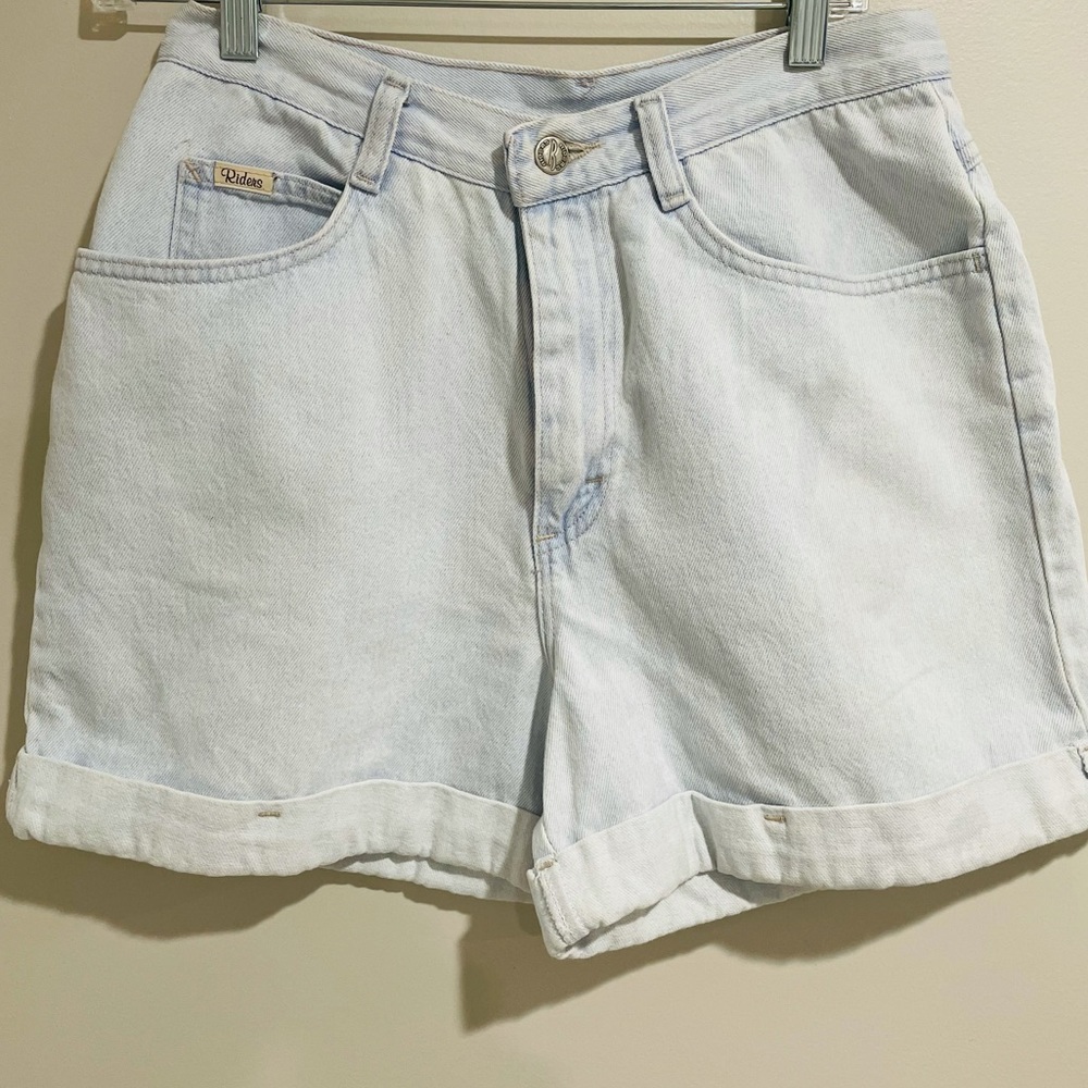 Lightwash high waisted denim shorts vintage Riders